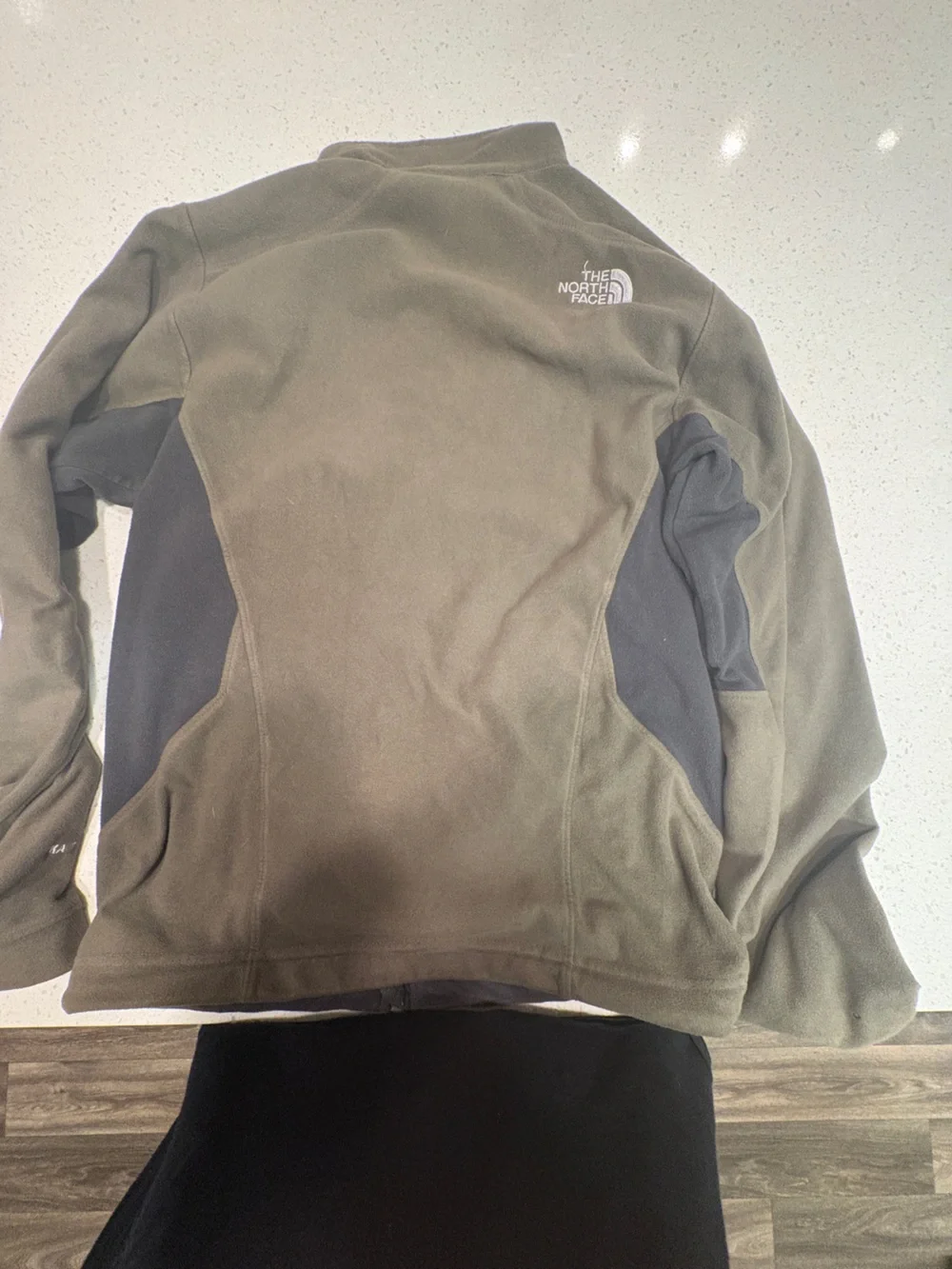 The North Face Olive Green and Black Full-Zip Fleece Jacket